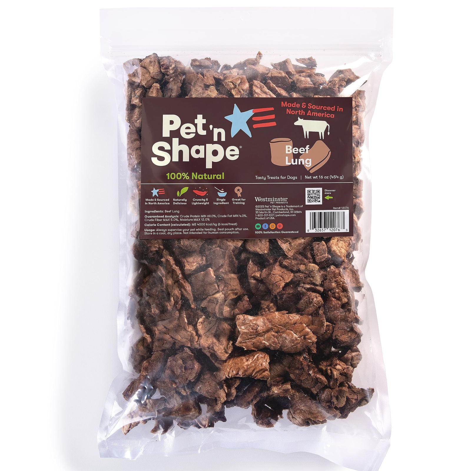Beef Lung Dog Treats – Made and Sourced in the USA – Training Treat, 1 Pound