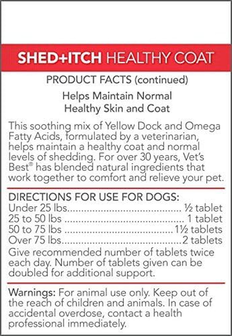 Healthy Coat Shed & Itch Relief Dog Supplements | Relieve Dogs Skin Irritation a