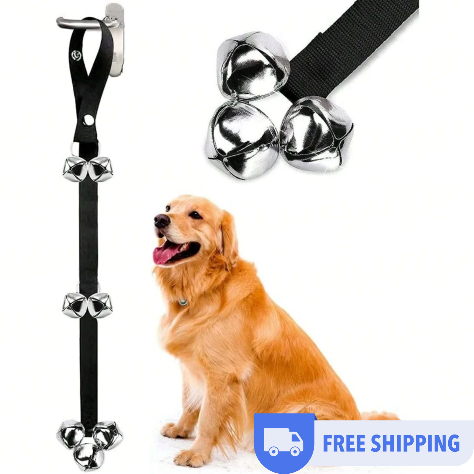 1pc Dog Door Bell, Puppy Potty Training Bell Dogs Go Out Training 7 Loud Bells