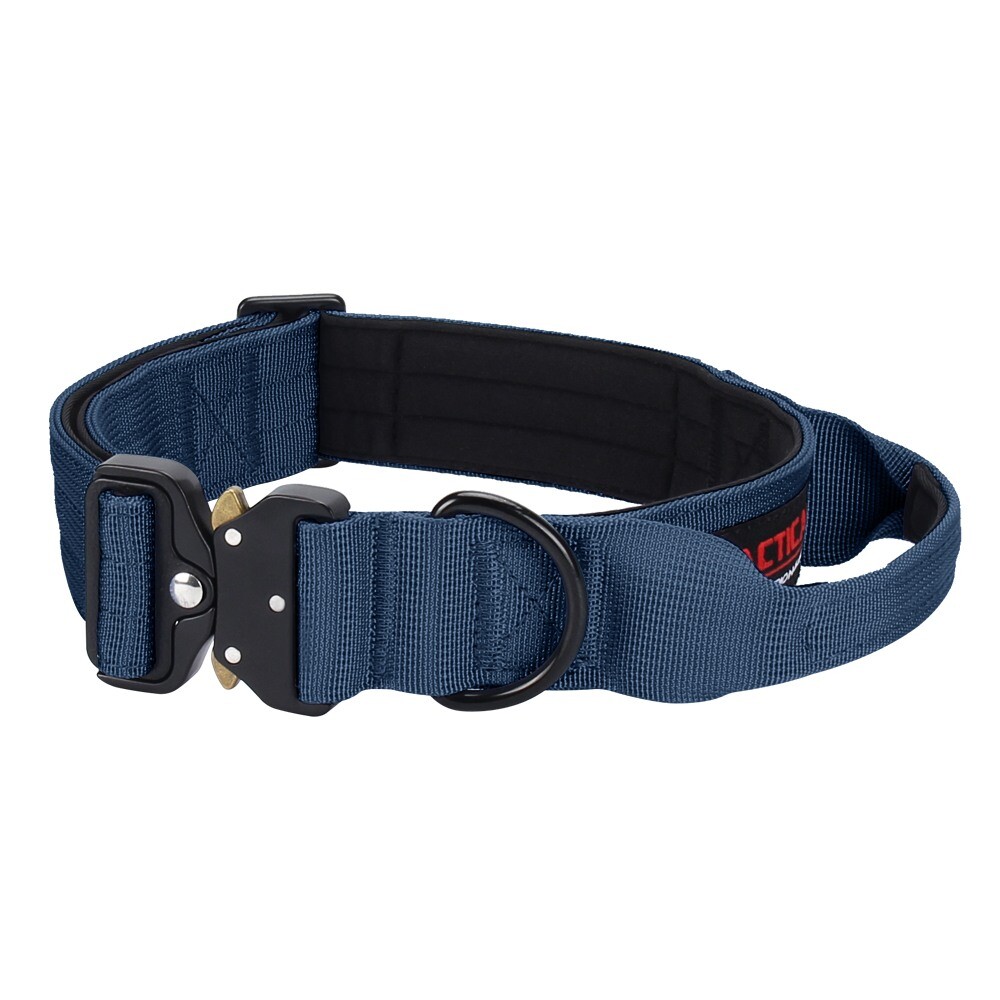 TSG Nylon Heavy Duty Dog Collar With Handle CanineTraining Walking