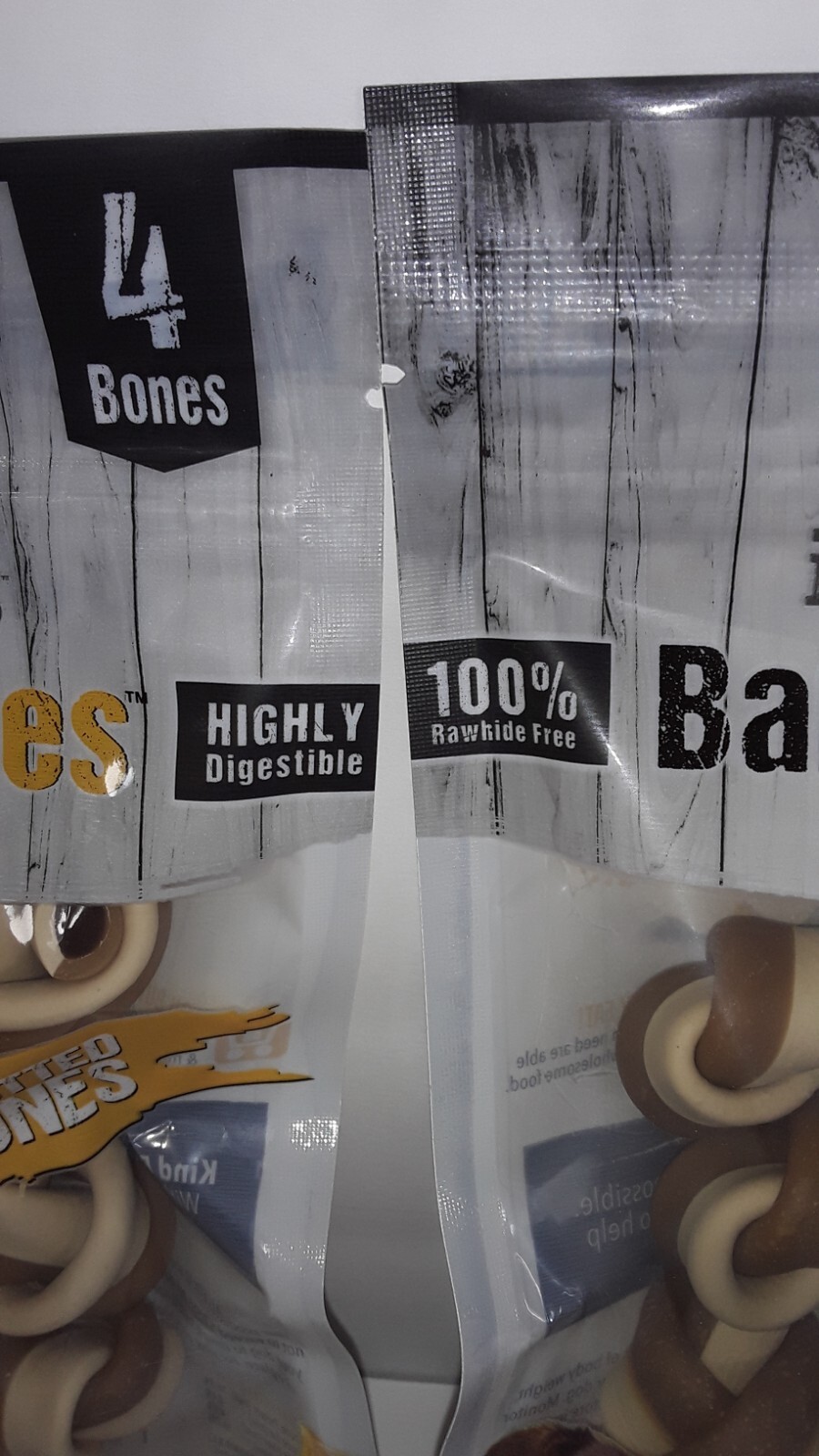 Lot of 2 packs Kind Rewards Peanut Butter Flavor No-Rawhide Bones Dog Treats 8pc