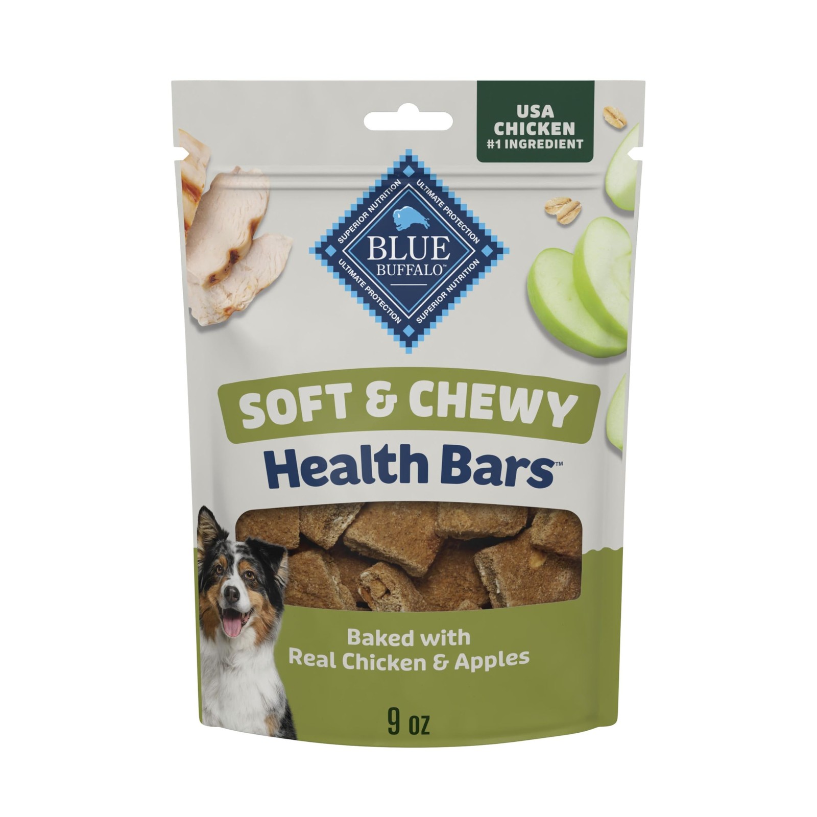 Blue Buffalo Soft & Chewy Health Bars, Baked with Real 9 Ounce (Pack of 1)