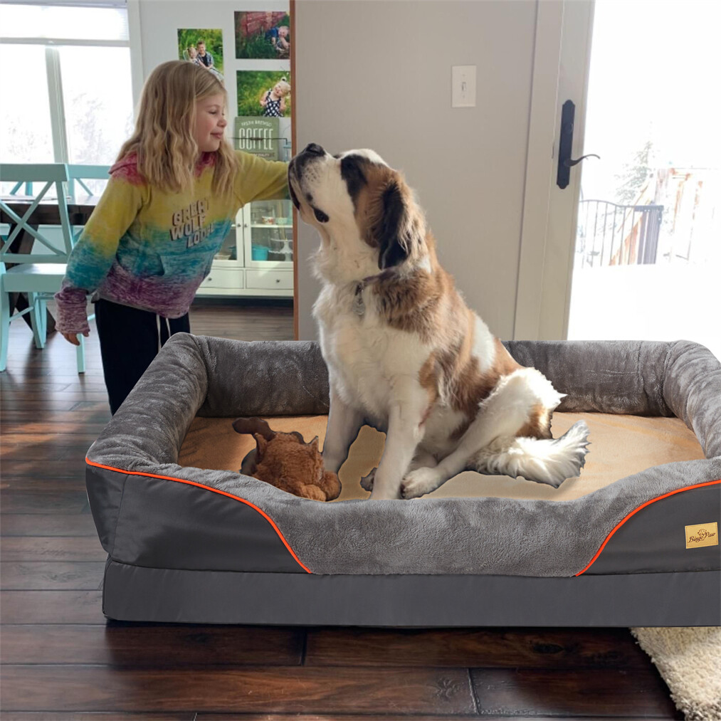 XXXL-M Large Comfy Calming Dog Bed Pets Cat Puppy Cushion Raised Bed Waterproof
