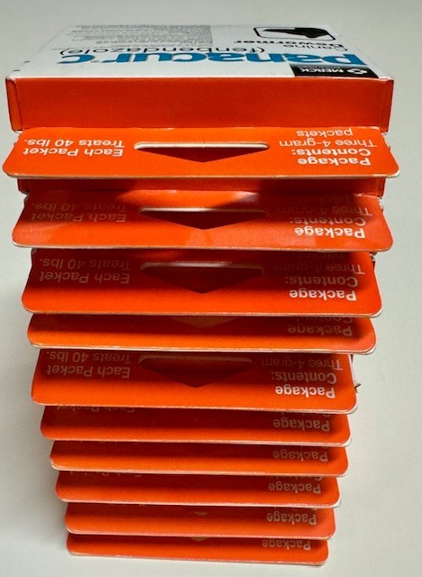 Set of 10 Panacur C 4gram Canine 40lbs Dewormer Treatment (30 packets) Exp:2027