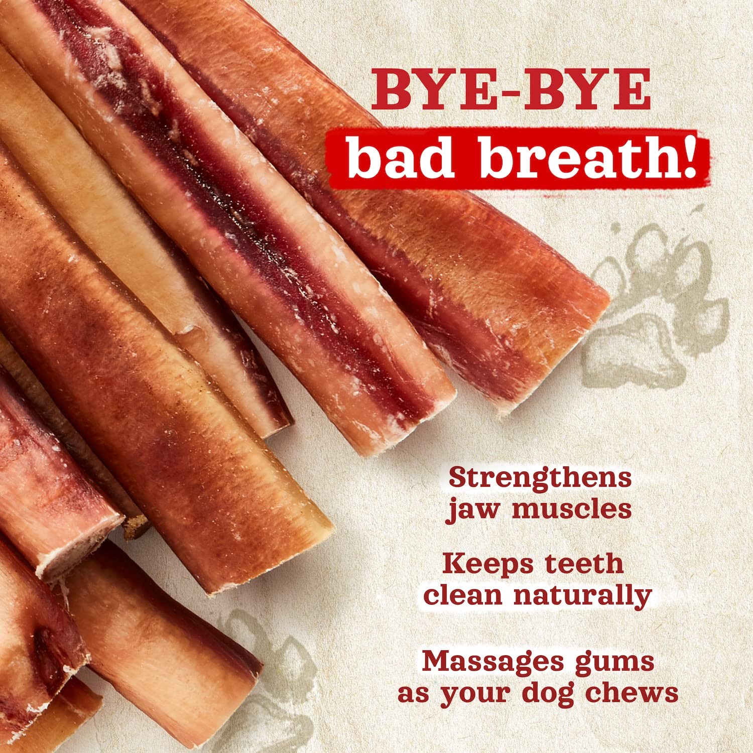 Natural Farm Odor-Free Bully Sticks 4-8”, 16oz ALL-NATURAL Long-Lasting Chews…