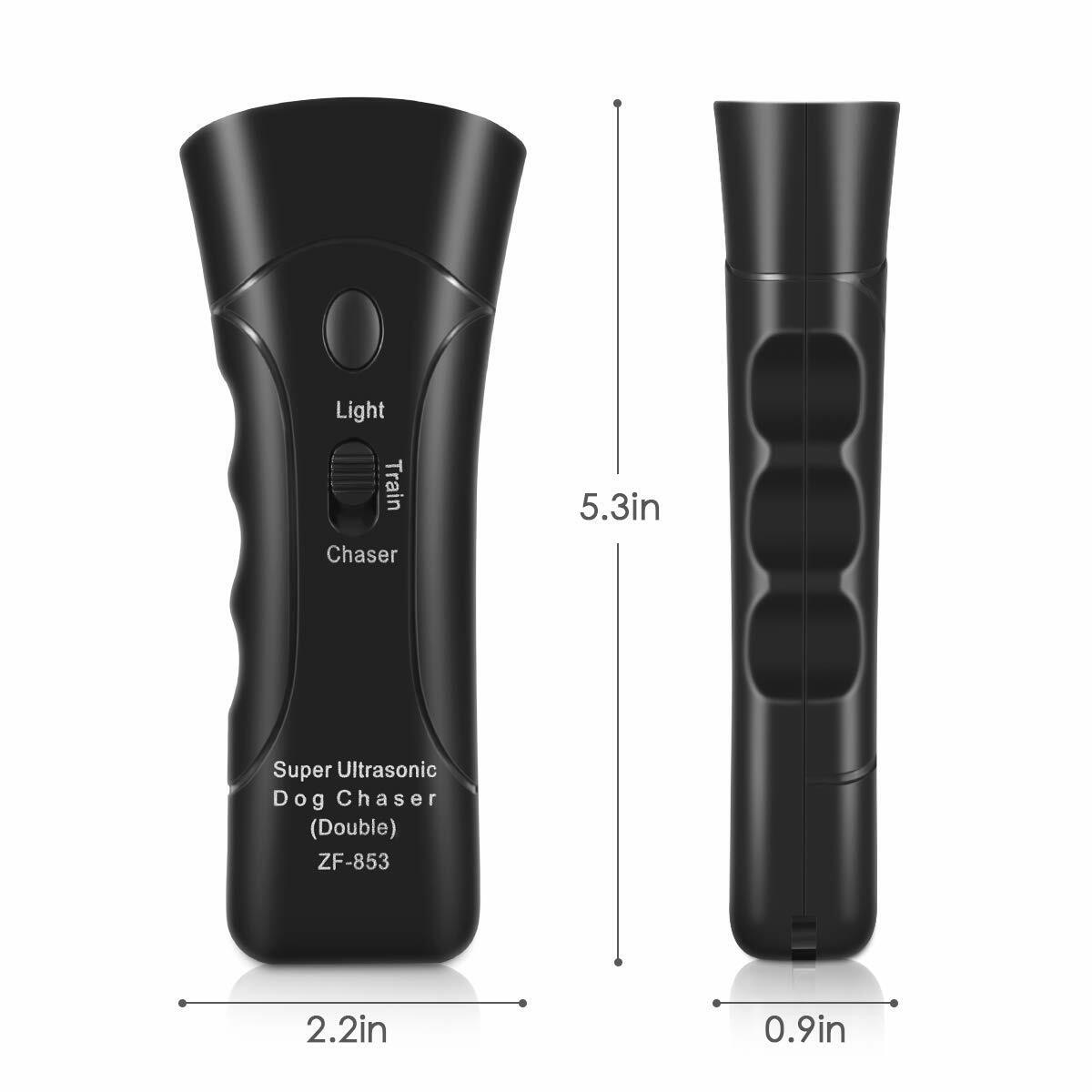 Ultrasonic Anti Dog Barking Device Pet Trainer LED Light Gentle Chaser Style USA