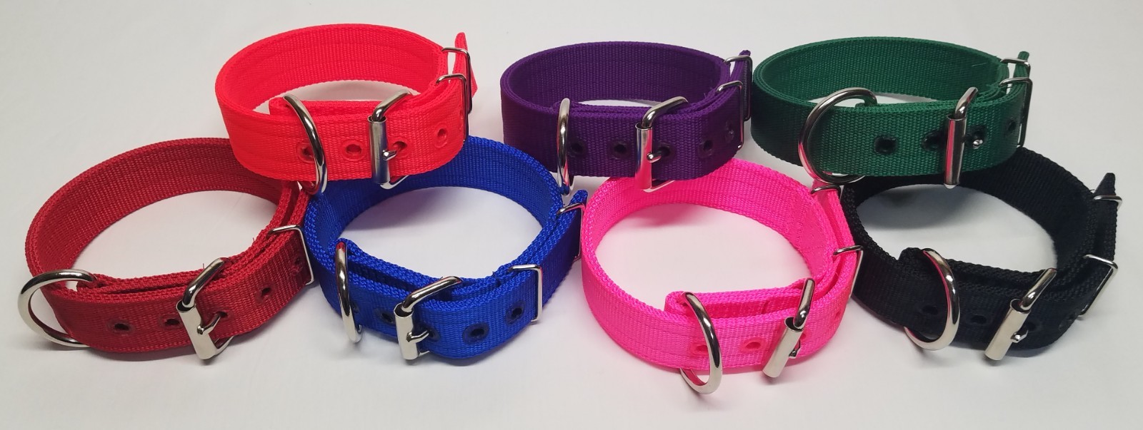 1 1/2″ 3-Ply Nylon Heavy Duty Dog Collar for Pit Bull & Large Breeds