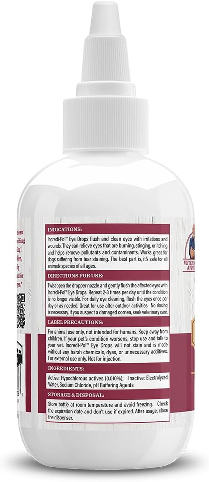 Incredi-Pol Eye Drops for Dogs, Cats, and All Animals – Dog Eye Drops to Flush a