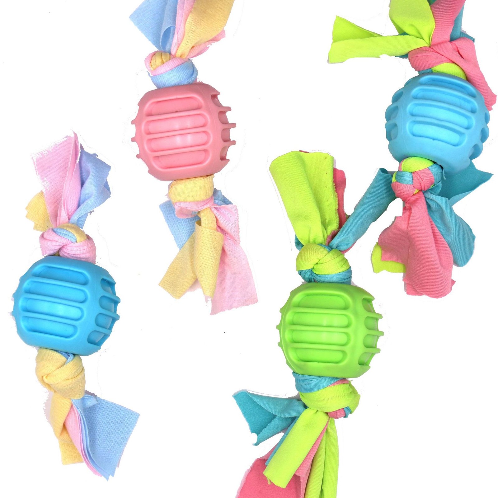 Dog Toys For Aggressive Chewers Puppy Chew Teething Treats Tug Toy 3 PAK/33Style
