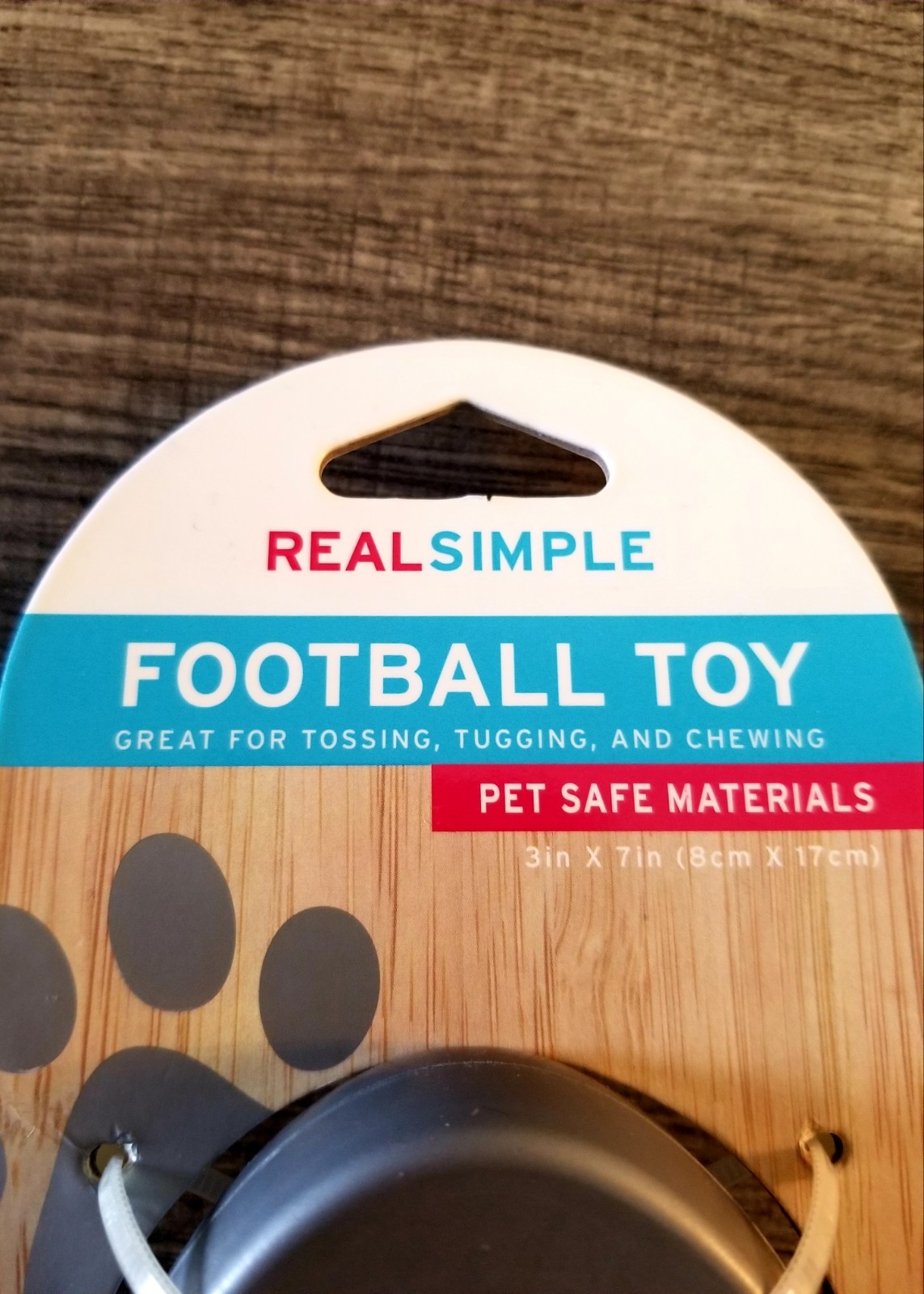Real Simple Football Dog Toy Pet-Safe Chew Toy for Tossing, Tugging & Fetch