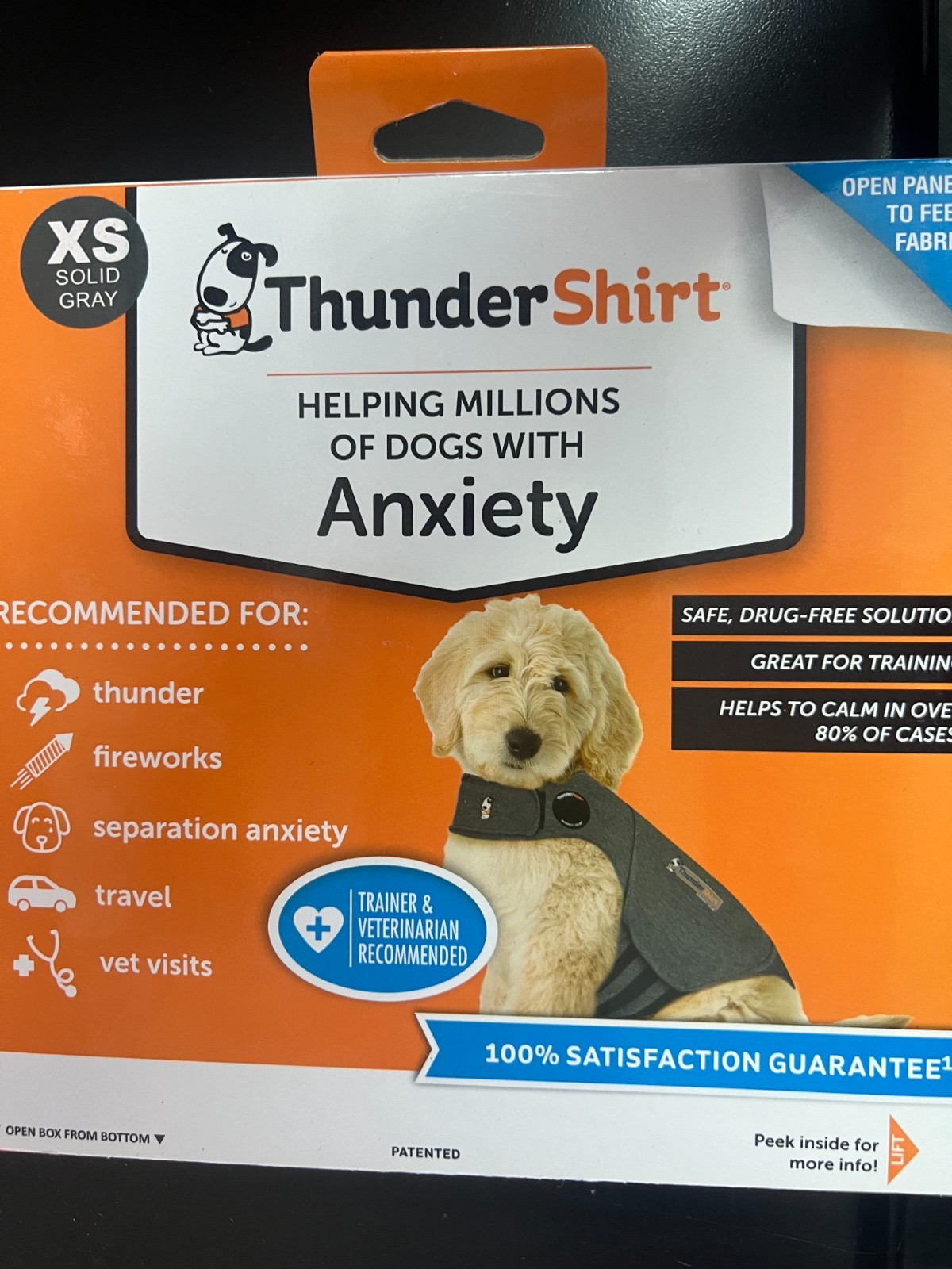 ThunderShirt HGXS-T01 for XS Size Dogs Vest Solid Grey 1141