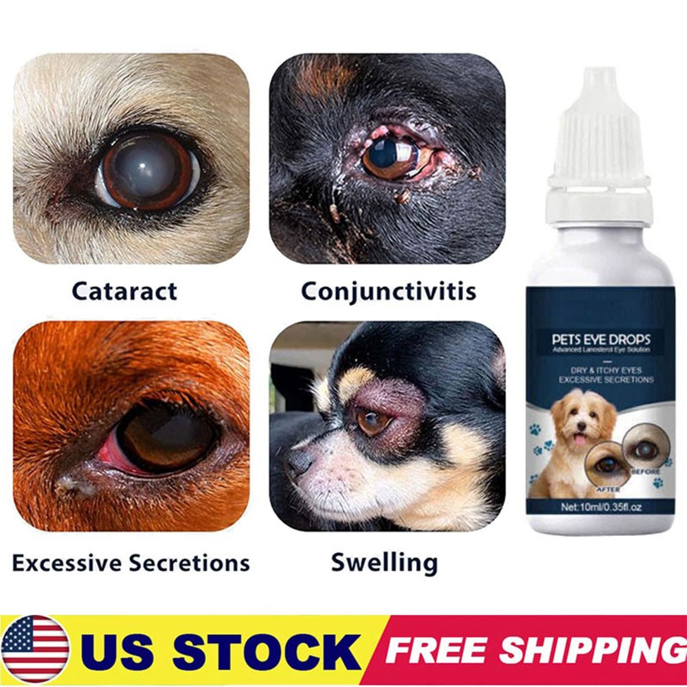 Lanosterol & NAC Dog/Cat Eye drops – Cataracts, Dry Eyes, Tearing, Lubricating