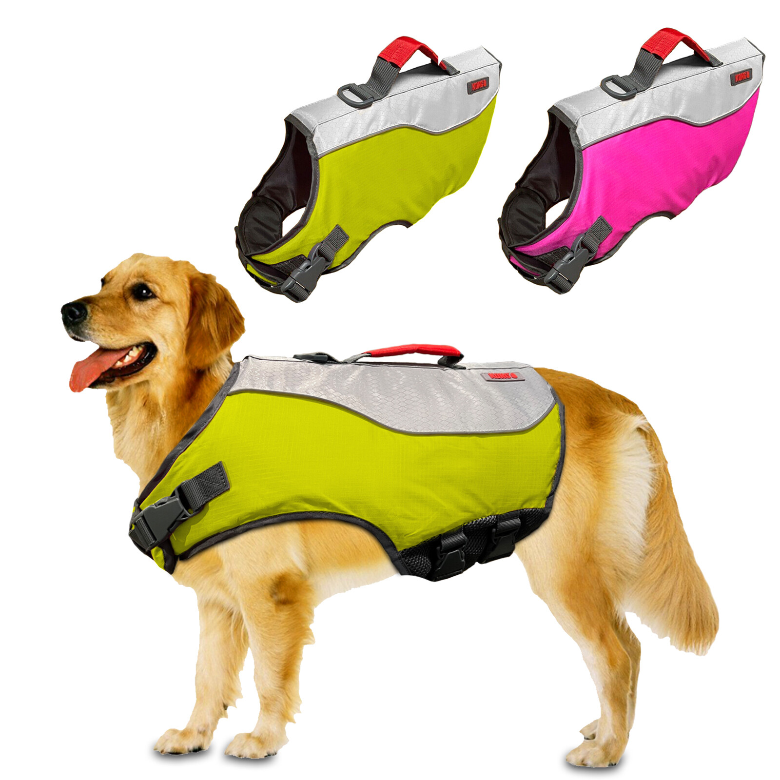 Kong Dog Float Adjustable Preserver Flotation Safety Vest Ripstop Life Jacket