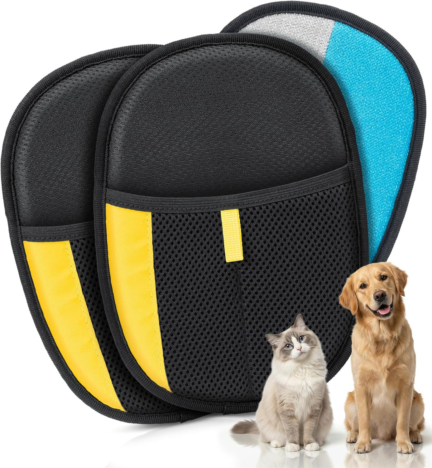 Pet Hair Removal Glove for Dogs & Cats – Upgraded Reusable Electrostatic Pet
