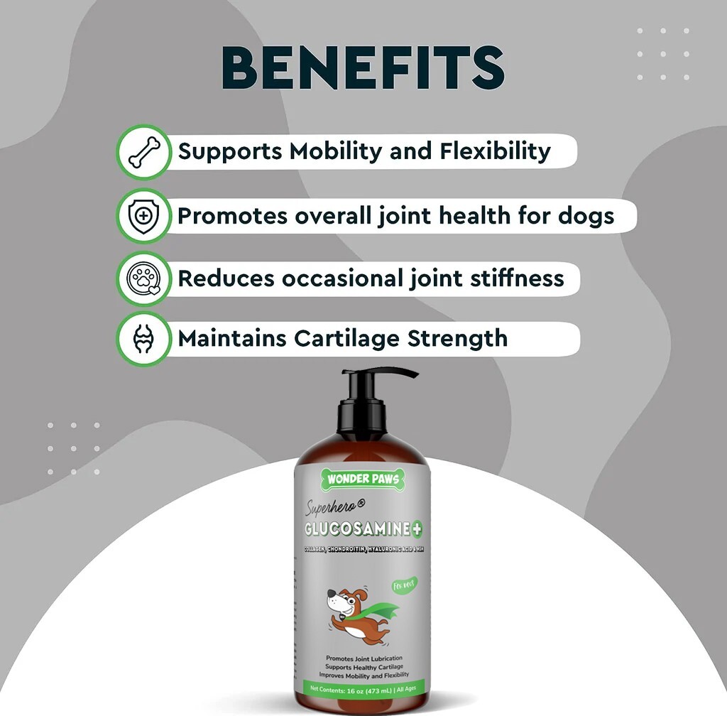 Premium Liquid Glucosamine for Dogs – All Ages (16 oz)