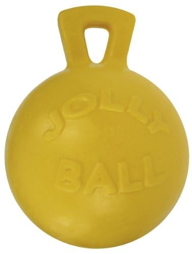 Jolly Pets Tug-n-Toss Dog Toy Ball with Handle, 8 Large (8 in), Blue