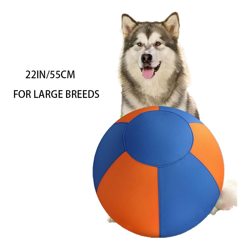 Calming Jumbo Herding Ball, Durable Inflatable Dog Toy Outdoor with Handle, Pump