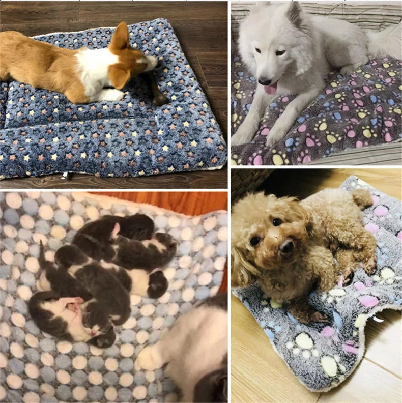 Flannel Pet Sleeping Mat Dog Bed Cat Litter Puppy Bed Dog Sofa Lovely Mattress