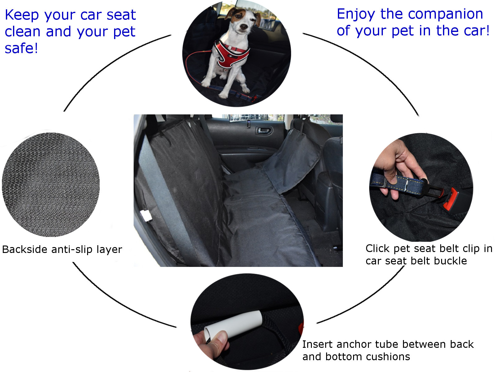 Pet Dog Car Truck SUV Rear Back Seat Protector Hammock Extender Cover Waterproof