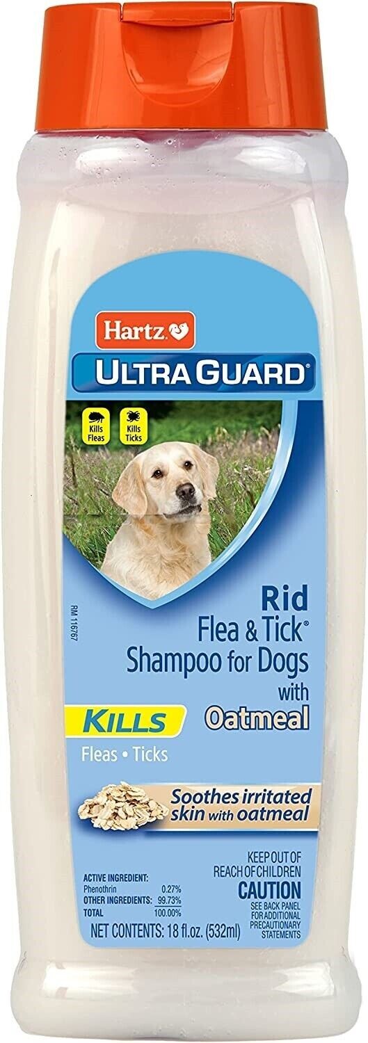 Dog Shampoo Oatmeal Soothing Relief Itchy Irritated Skin Vanilla Scent, 18 Fl Oz