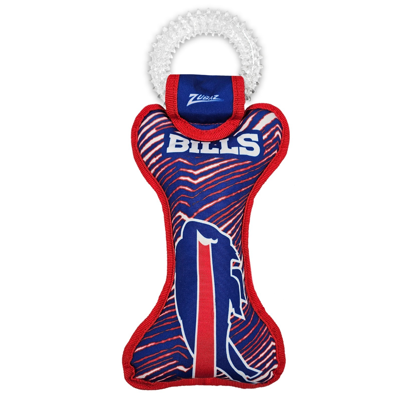 Pets First NFL Zubaz Dental Ring Toy for Dogs & Cats Dog Chew Toy with Squeaker