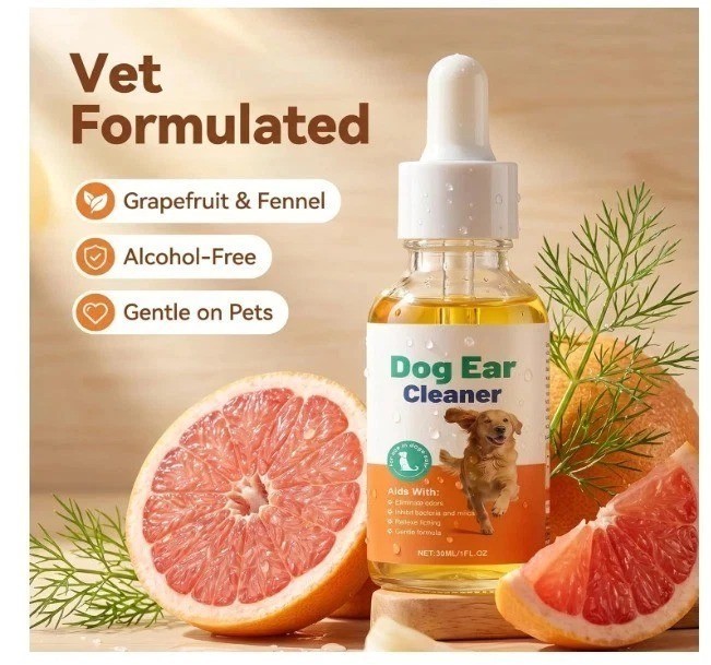 Pup Labs Ear Clear, Natural Dog Ear Cleaner and Infection Treatment for Dogs NEW