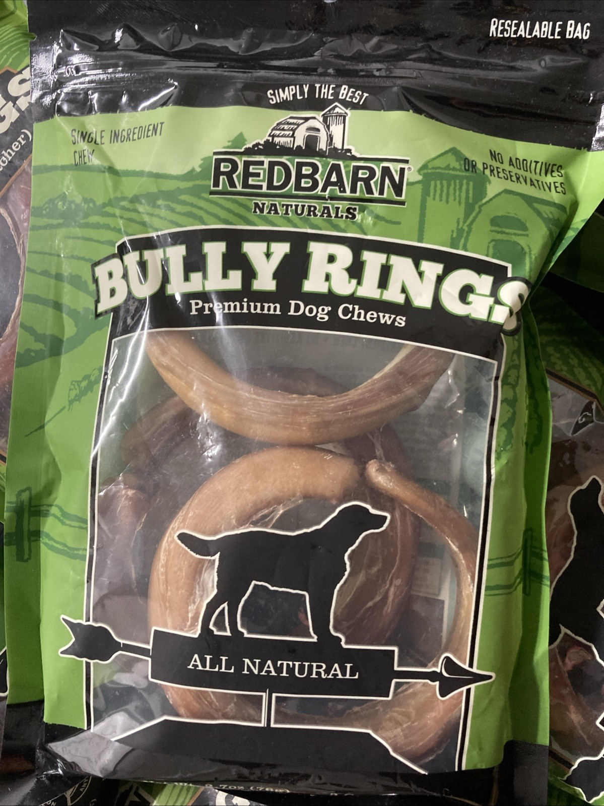 6 PACK Redbarn Pet Products Bully Rings Dog Chew, 3 Count / Bag By Redbarn Gl