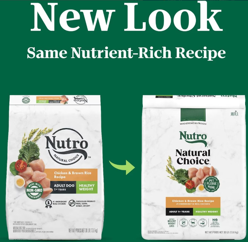 Nutro Natural Choice Adult Healthy Weight Chicken Recipe Dry Dog Food, 30 lb bag