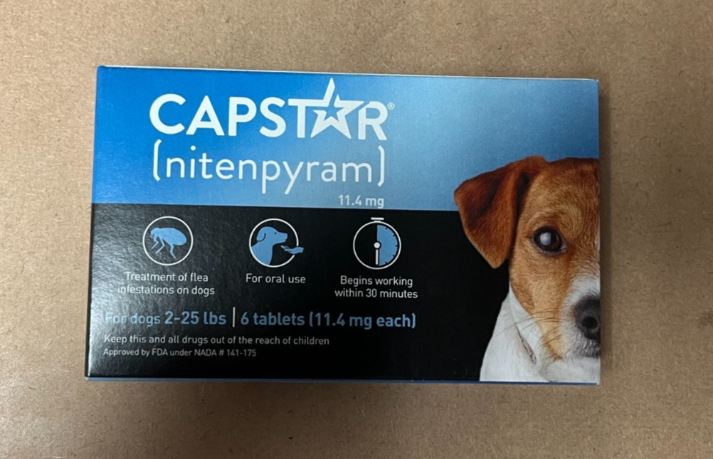Capstar (Nitenpyram) Treatment for Dogs 2 – 25lbs EXP01/2027+