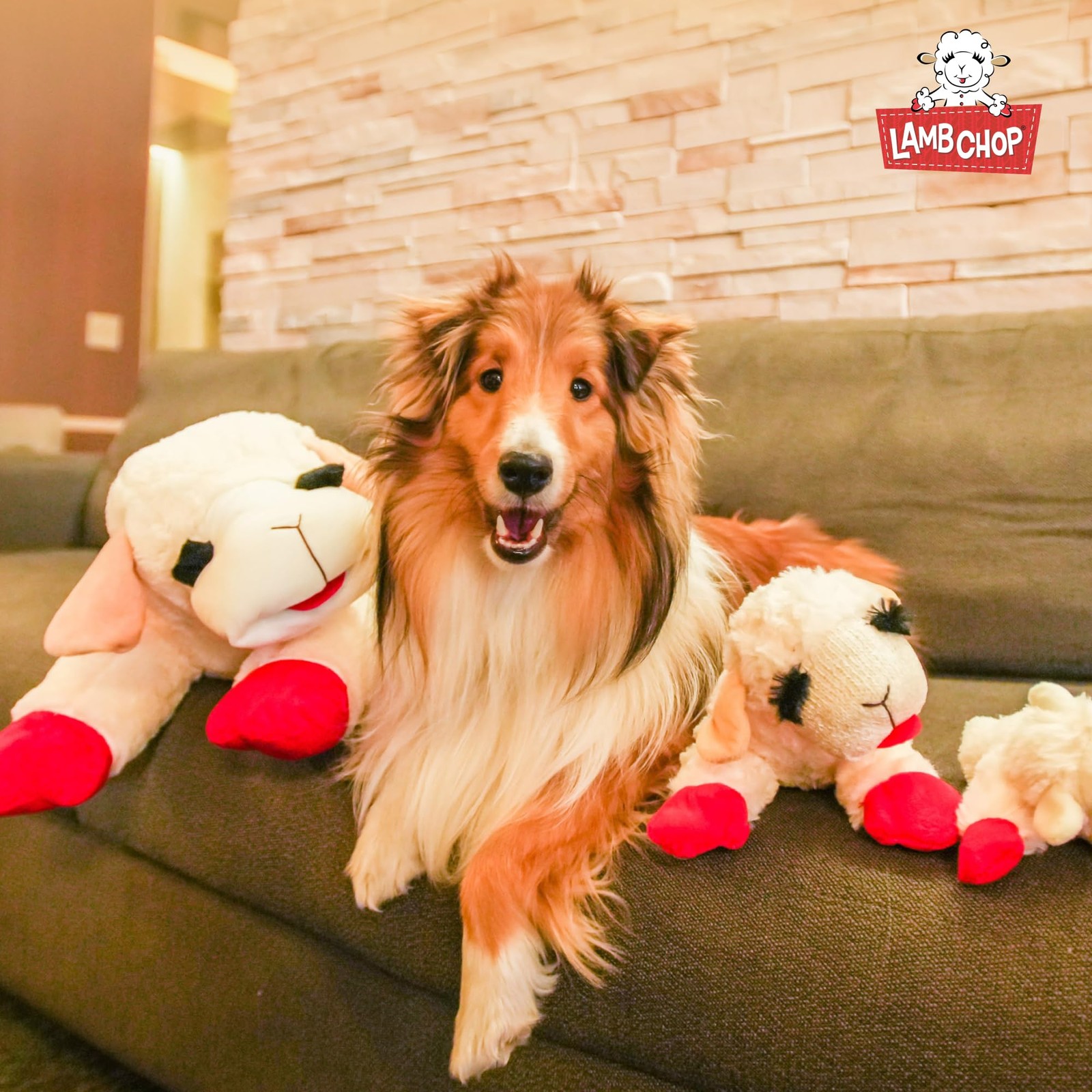 Officially Licensed Lamb Chop Jumbo White Plush Dog Toy, 24-Inch