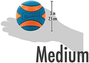 Chuckit! Ultra Squeaker Ball Durable High Bounce Dog Toy Medium 2 Pack – 3 Pack