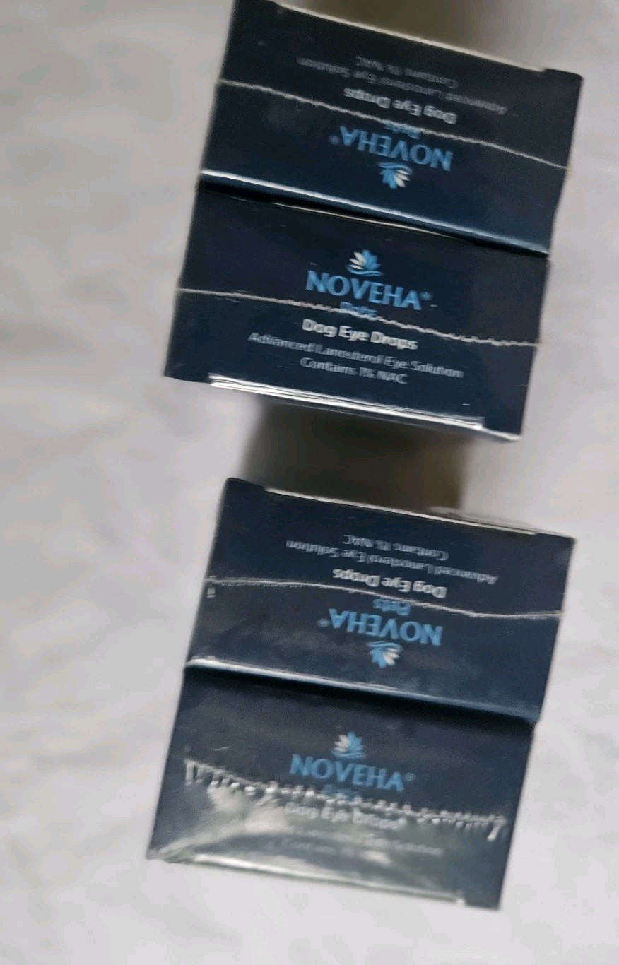 Noveha 4 Pack, 8 Bottle 10mL Pet Eye Drops Adv. Lanosterol Solution + EXP 4/2026