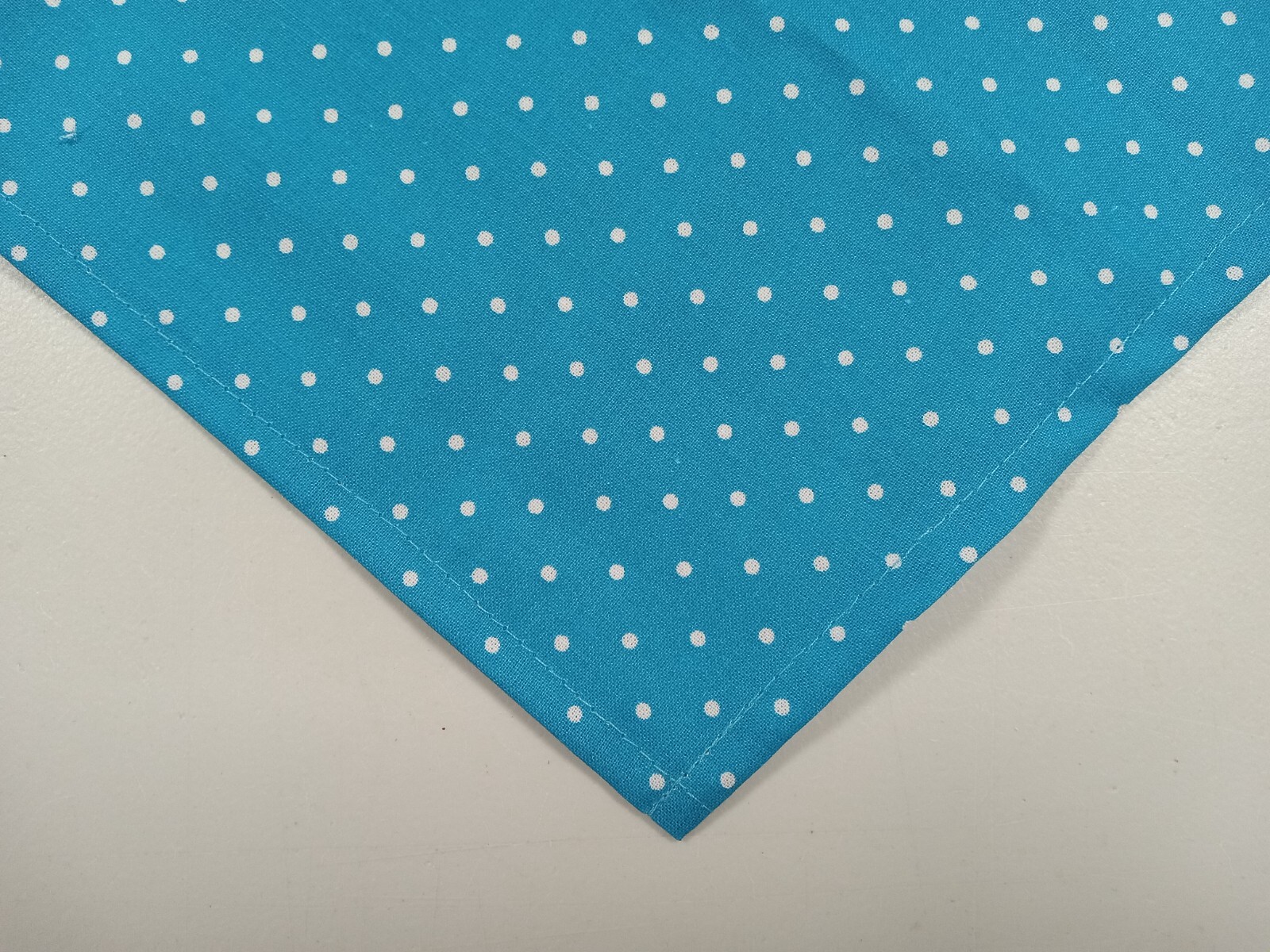 Dog Bandana/Scarf Tie On, Sky Blue, Small White Dots, S,M,L
