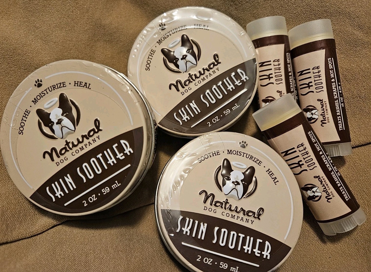 Lot Of Natural Dog Company Skin Soother For Hot Spots Rashes Dry Skin 2oz