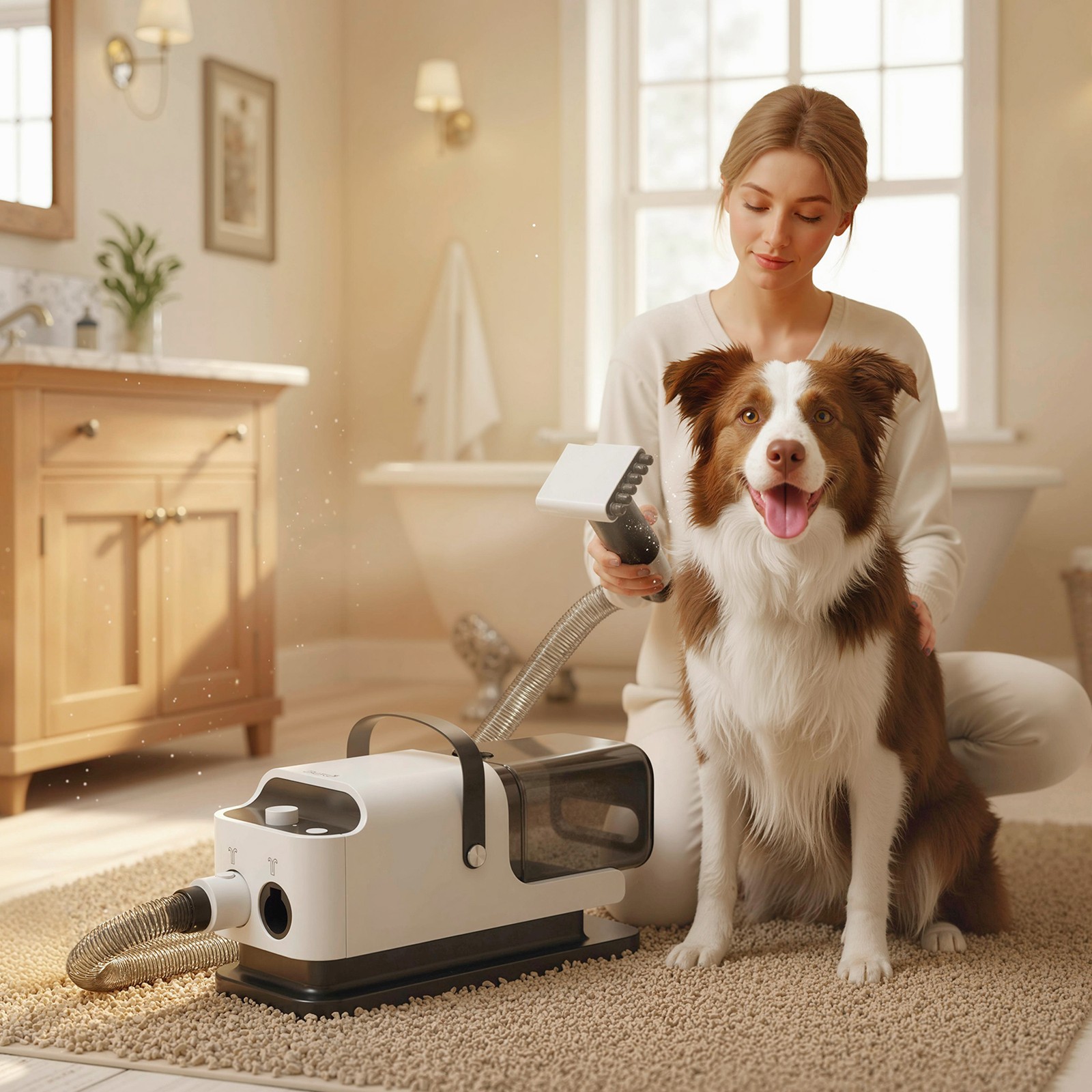 PawHut 5 in 1 Dog Grooming Vacuum & Dryer w/ Clipper for Shedding Pet Hair