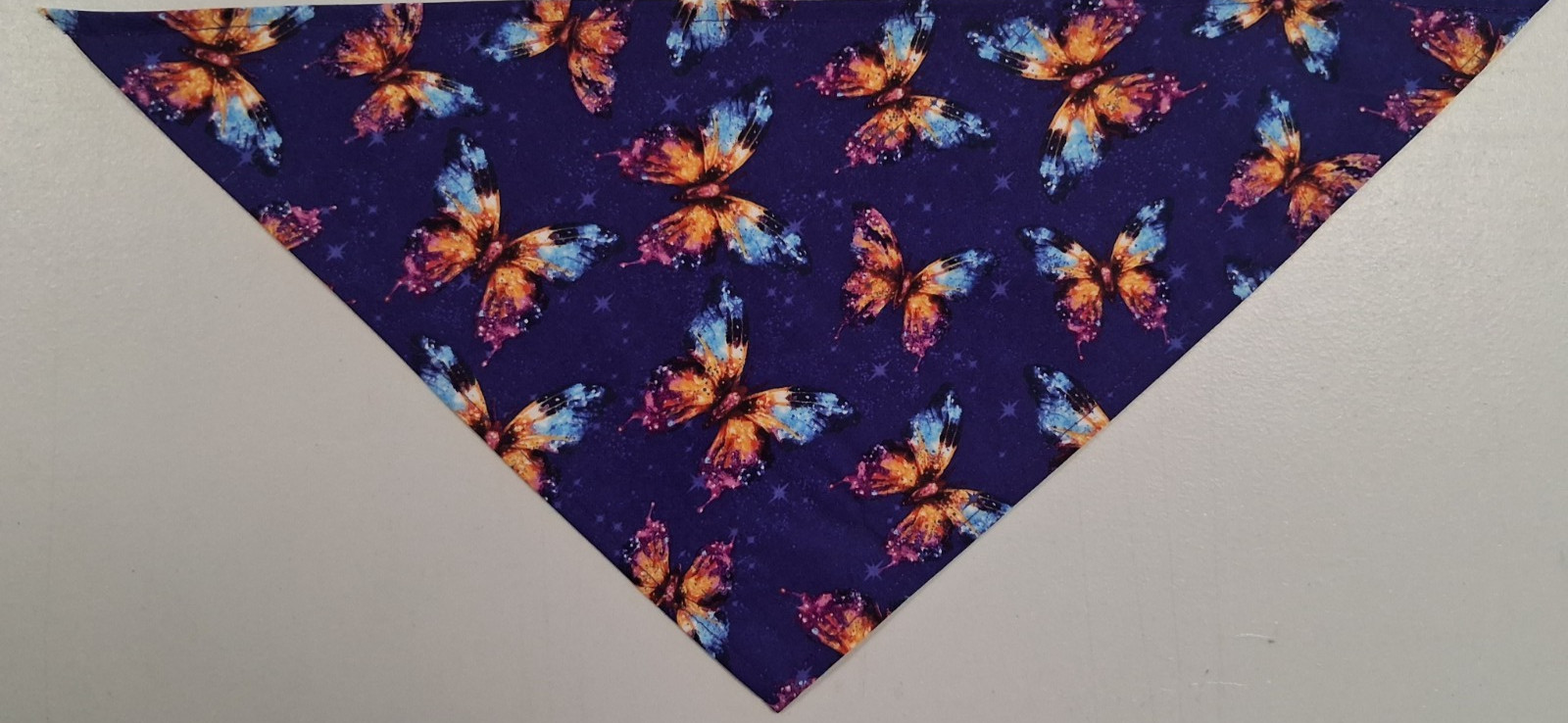Dog Bandana/Scarf, Tie On, Purple, Butterflies, XS, S, M, L
