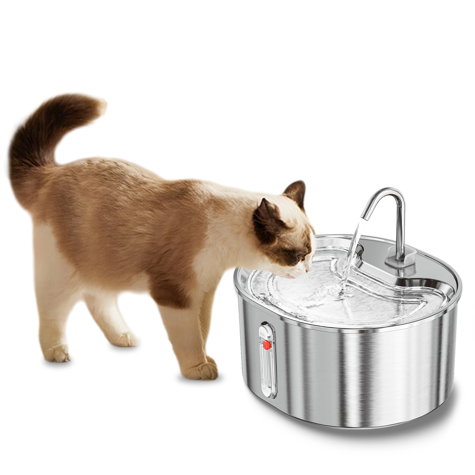 Cat Water Fountain Stainless Steel 108Oz/3.2L Corded Pet Water Dispenser