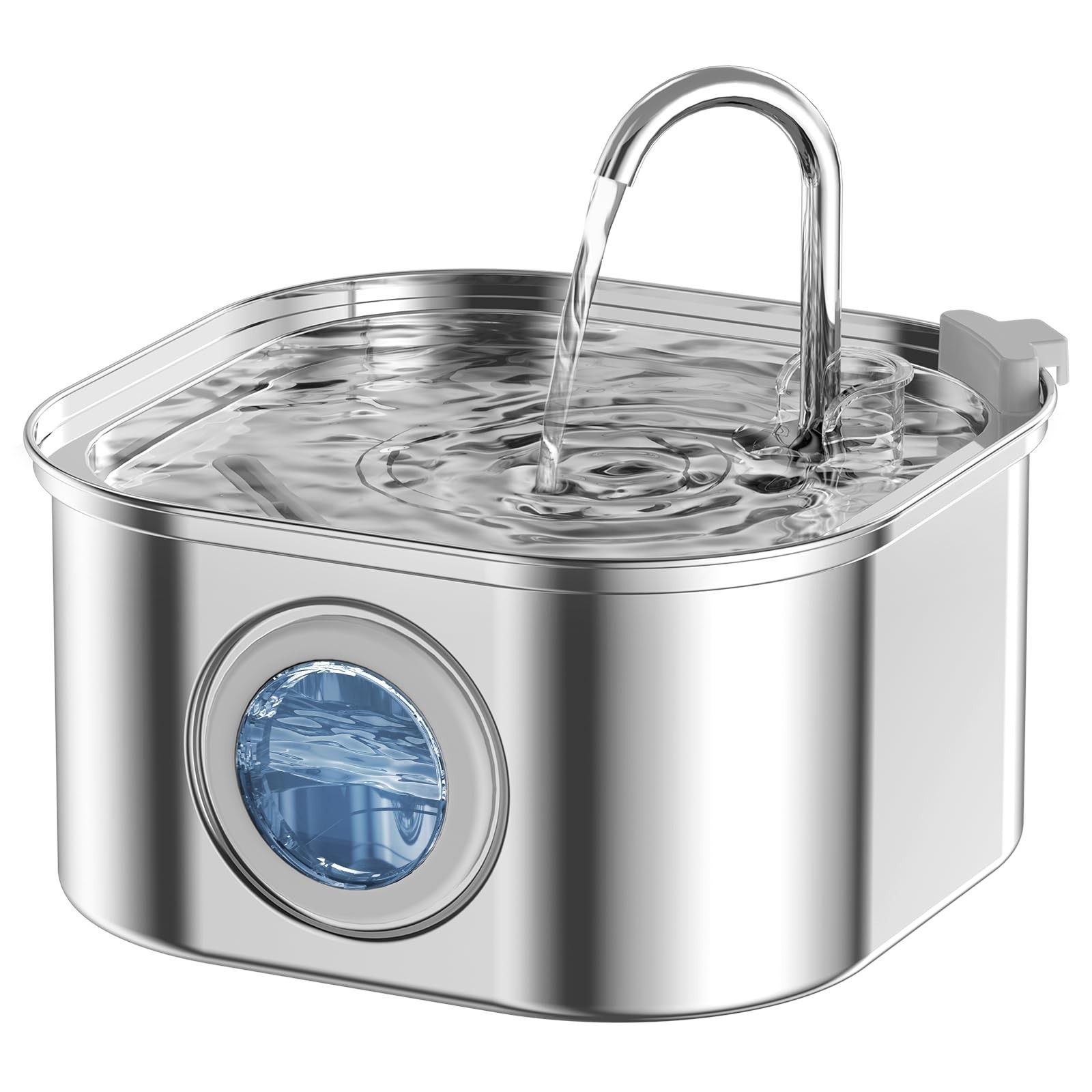 108oz/3.2L Stainless Steel Cat Water Fountain Automatic Dispenser for Pets