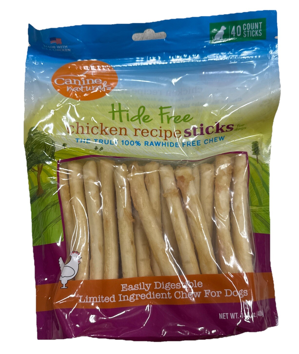 Canine Naturals Chicken Recipe Chew – Rawhide Free Dog Treats – EXP: 9/26