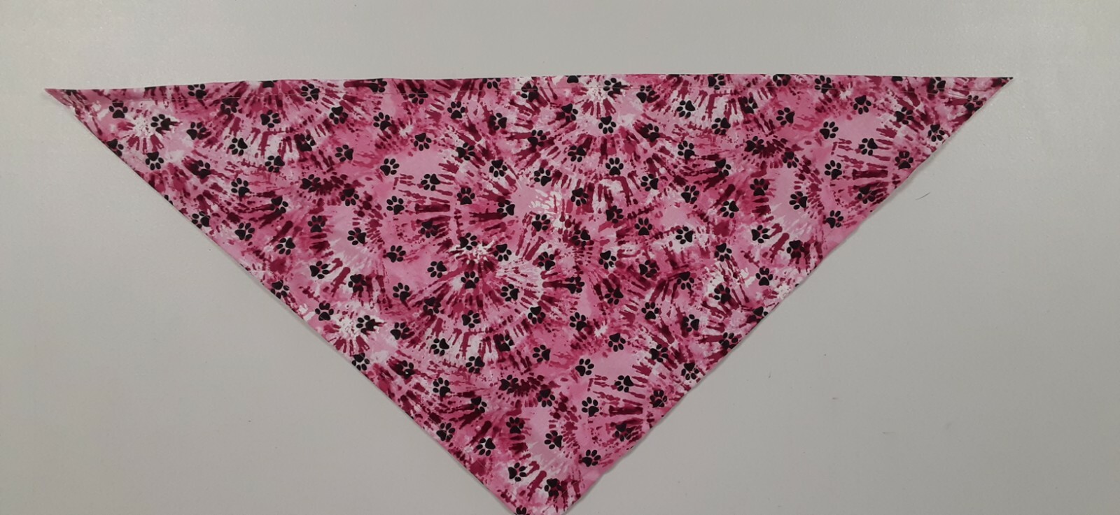 Bandana/Scarf, Tie On/Slide On, Pink, Tie Dyed, Paw Prints, S,M