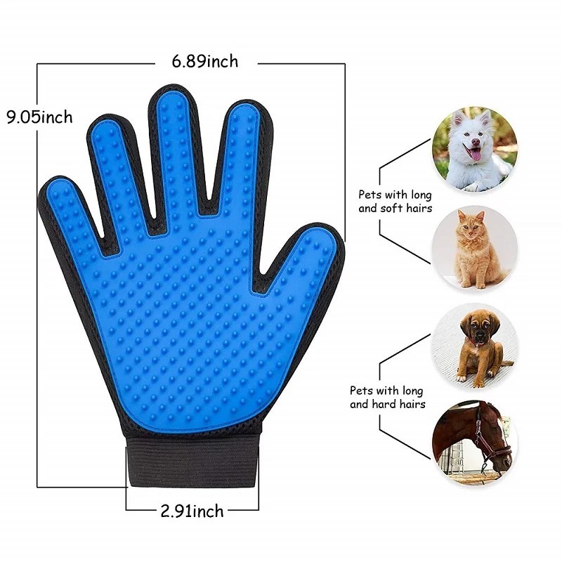 1PC Cat Glove Cat Grooming Glove Pet Brush Glove for Cat Dog Hair Remove Brush D