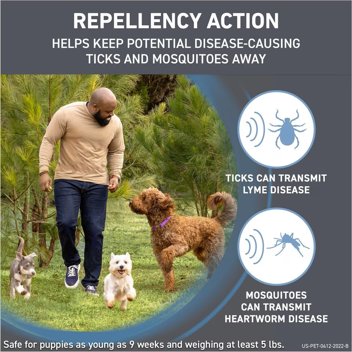 Frontline Shield For Dogs | XL | Red | 81-120lbs | Kills Fleas & Ticks | 6 doses