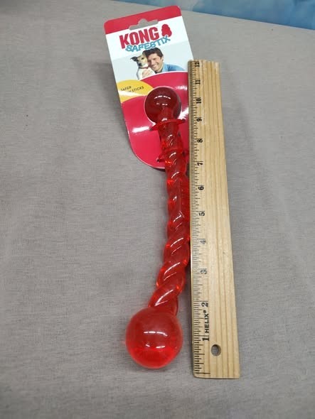 KONG SAFESTIX; 12” Red Rounded Ends Safer Durable Tug & Fetch Dog Play Toy NEW