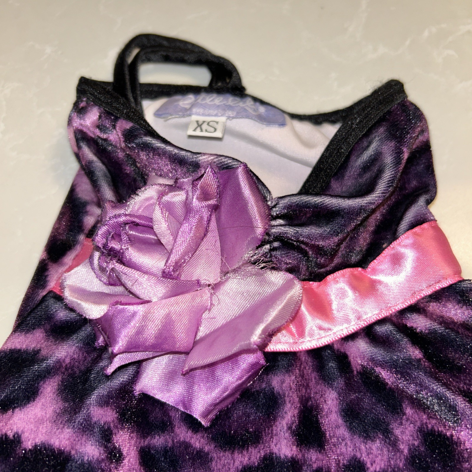 Dog-Cat/Pet/Puppy Purple Velvet Xtra Small Dress Top Clothing Little Lily