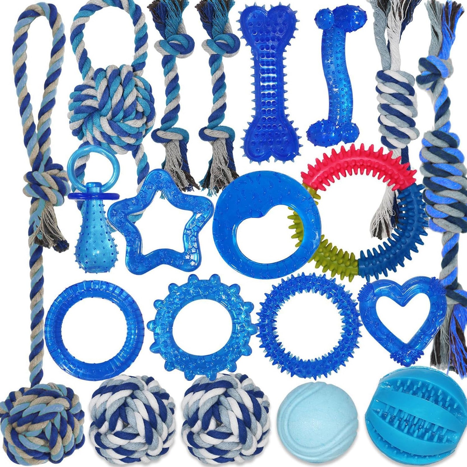Puppy Chew Toys for Teething and Fun 20 Pack Dog Toys for Small Puppies Bulk