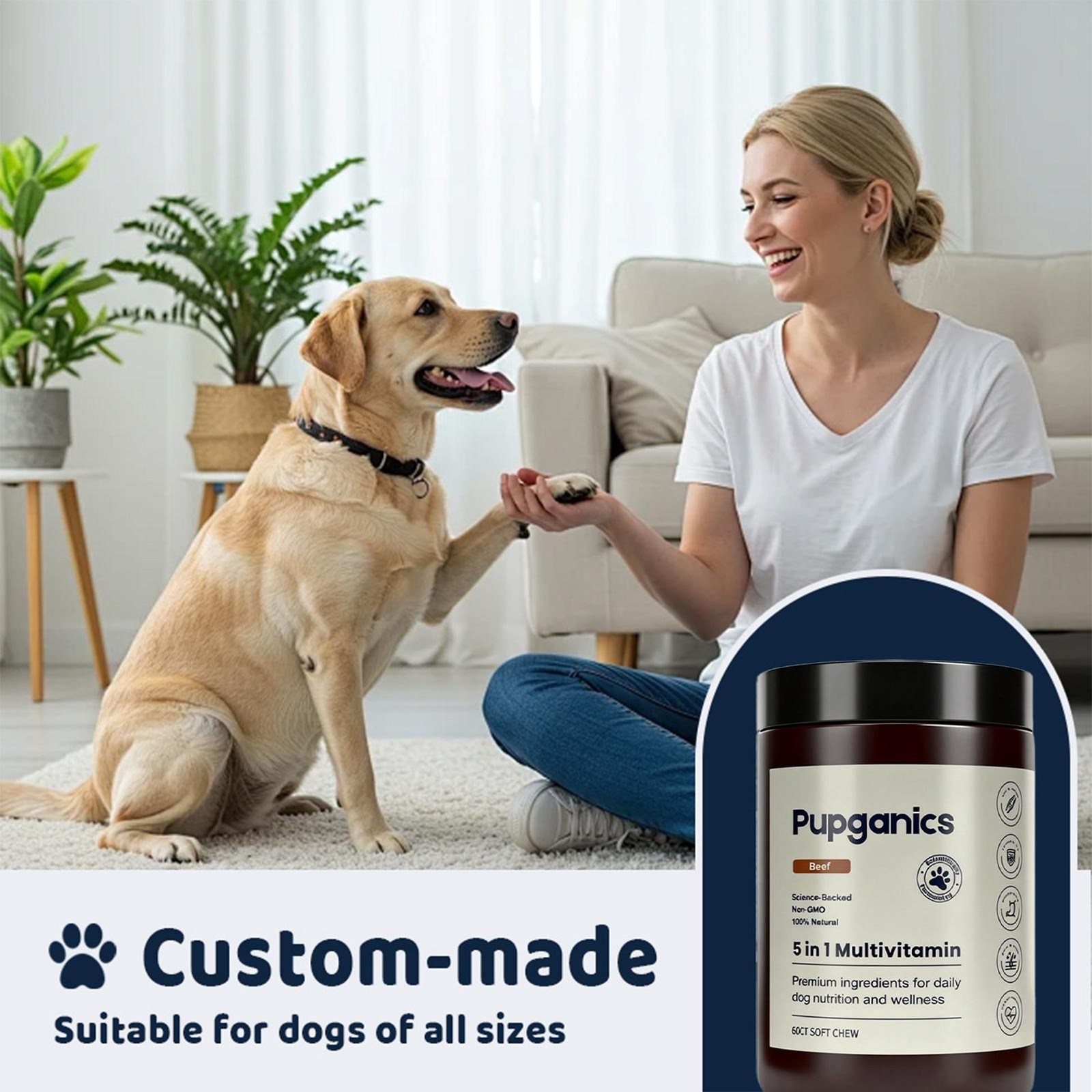 Pupganics 5in1 Multivitamin Soft Chews For Dog Dog Vitamins And Supplements *1-3