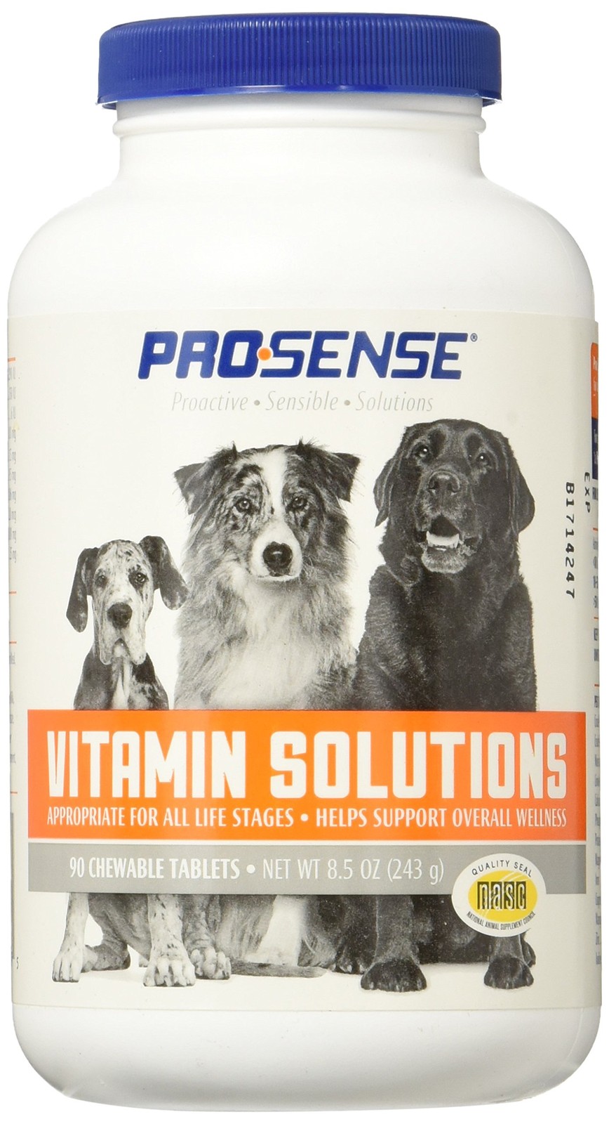 ProSense Vitamin Solutions 90 Count, Chewable Tablets for Dogs, 90 Count
