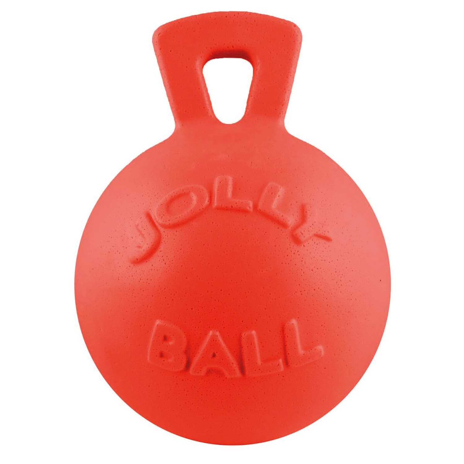 Jolly Pets Tug-n-Toss Heavy Duty Dog Toy Ball with Handle, 8 Inches/Large, Re…