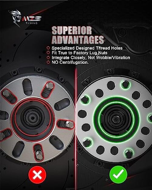 Wheel Spacers, 1/2″ 12mm Thick 5 Lug-M12-98/100/108/110/112/114.3/115-4 Pieces