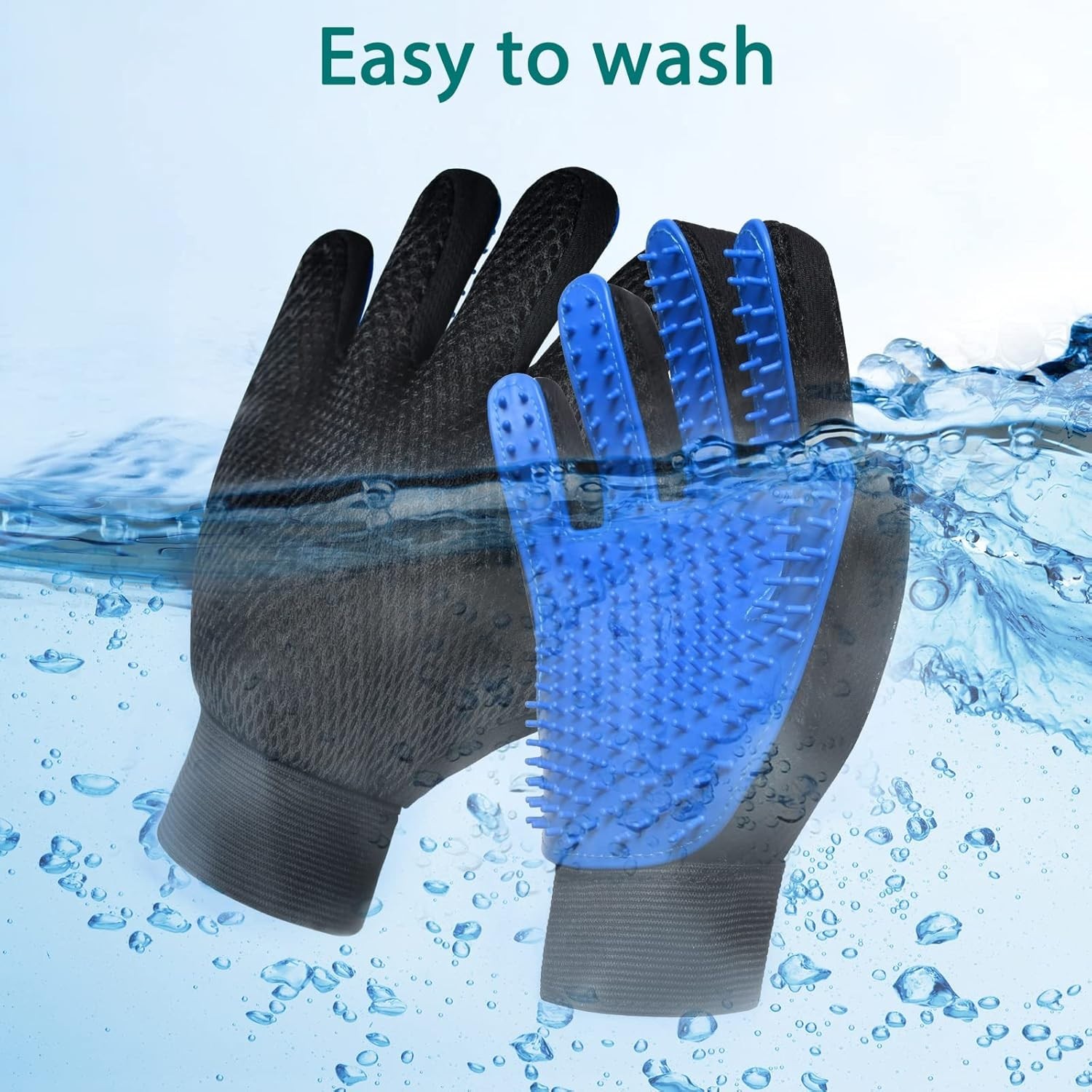 Pet Grooming Glove Dog Cat Hair Remover Brush Deshedding Massage Mitt Reusable
